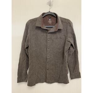 Kuhl Men's Long Sleeve Casual Button-Down Shirt in Brown
